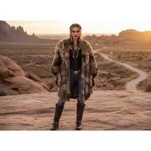 Vintage Rabbit Fur Cape